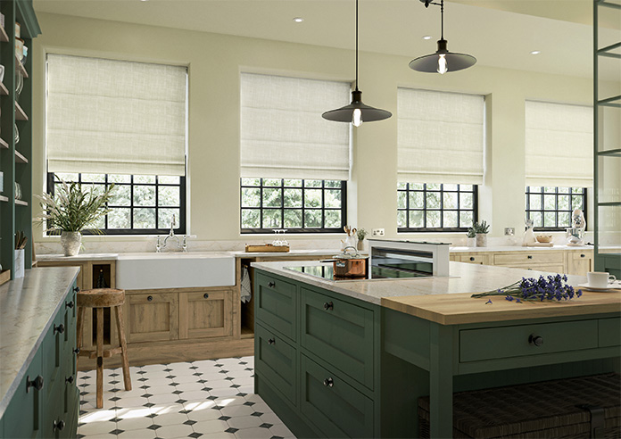 Samos, Silicon White - Twist&Fit Roman Blind - Image 6